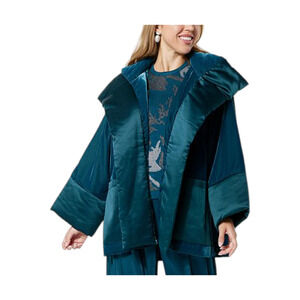 WynneCollection Velvet Topper w Quilted Taffeta Emerald - Regular